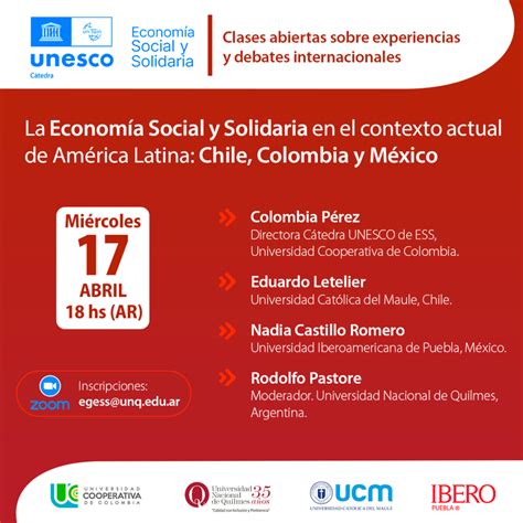 La C Tedra Unesco De Econom A Social Y Solidaria Realiza Una Clase