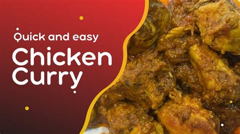 Quick And Easy Chicken Curry Recipe Youtube