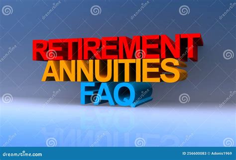 Retirement Annuities Faq on Blue Stock Illustration - Illustration of ...