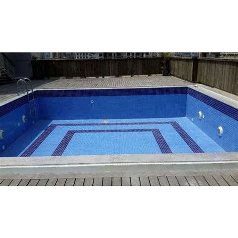 Blue Flooring Glass Mosaic Tiles For Swimming Pool Tiling Thickness