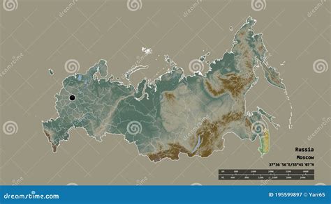 Ubicación Del Territorio Primordial De Rusia 1 Ayuda Stock De