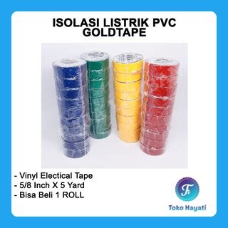 Jual Isolasi Kabel Listrik Goldtape Pvc Electrical Tape Warna Warni