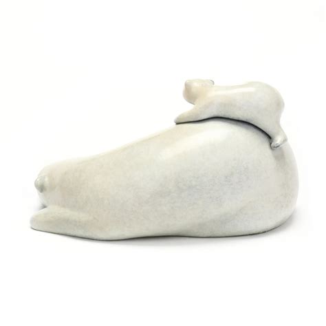 Loet Vanderveen Polar Bear And Baby Reclining 1985 Mutualart