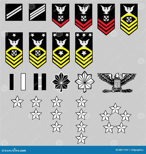 Us Navy Rank Insignia Stock Vector Illustration Of Emblem 8821104