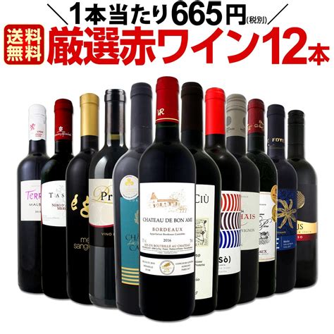 【楽天市場】【送料無料】1本あたり665円税別採算度外視の大感謝厳選赤ワイン12本セット：京橋ワイン