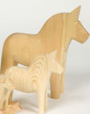 Dala horse - Dalecarlian horse 30 cm carved