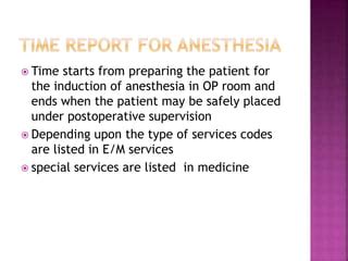 Anesthesia Cpt Coding Ppt