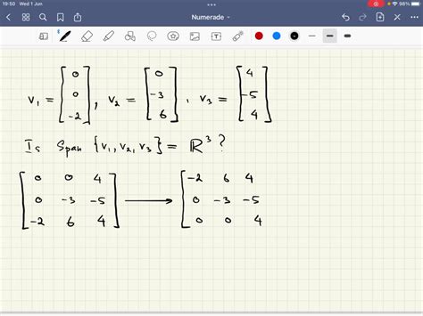 SOLVED Let V1 And V3 Does V1 Vz Va Span R3 Why Or Why Not Choose The