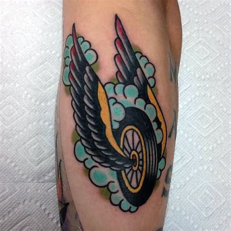 Tattoo Trends Winged Motorcycle Wheel Tattoo