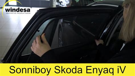 Sonniboy Skoda Enyaq IV 2021 Sonnenschutz Einbau Montageanleitung