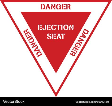 Danger Ejection Seat Aircraft Aviation Symbol Vector Image