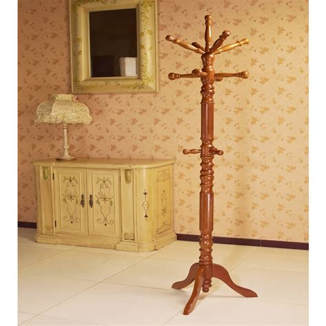 wooden coat rack stand