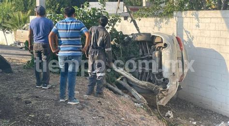 Pierde El Control Y Vuelca En La Carretera A Delicias