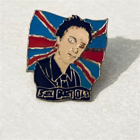 Vintage SEX PISTOLS Johnny Rotten Lapel Pin Enamel P Gem