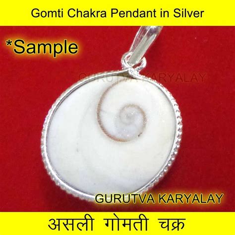 Multicolor Mix Natural Gomati Chakra Pendant In Pure Silver For