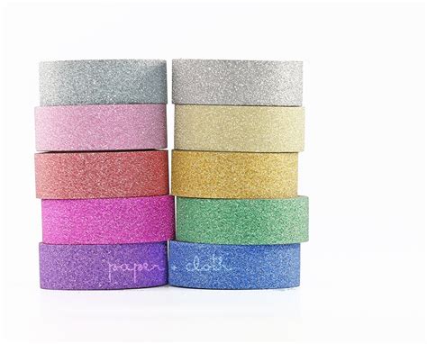 Glitter Tape Set by PaperPlusCloth on Etsy