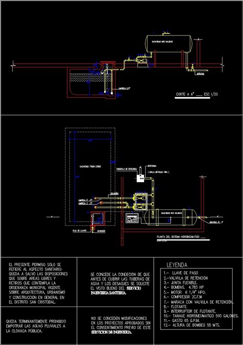 Detail Hydropneumatic Tank DWG Detail For AutoCAD Designs CAD