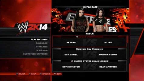 Wwe 2k14 Universe Extreme Rules Ppv Pre Show Youtube