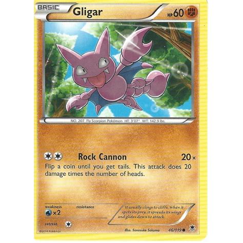 Pokemon Trading Card Game Gligar Common Xy Phantom Forces