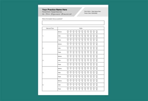 Effective Ocd Erp Worksheets For Managing Obsessive Compulsive Disorder