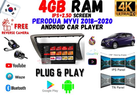 PERODUA Myvi 2018 2020 10 Android Car Player IPS 2 5D SCREEN 4G RAM