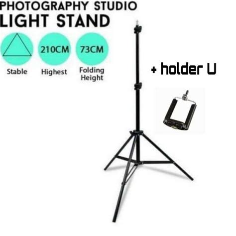 Jual Light Stand Tripod 2 1 Meter For Handphone Ringlight Di Seller