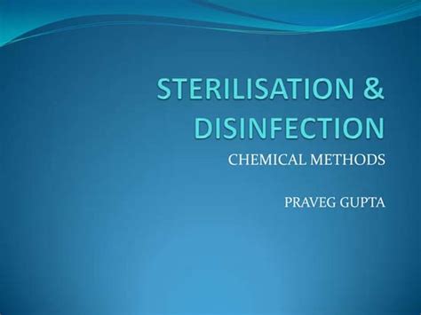 Sterilization methods