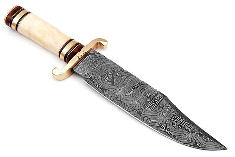 Handmade Damascus Steel Bone Handle Outback American Bowie Knife Ltd Edition