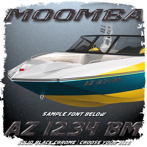 Moomba Domed Registration Black Chrome Factory Logo Match