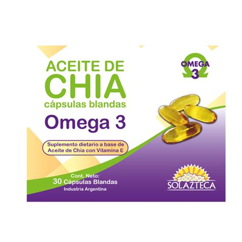 Aceite De Chía X 30 Capsulas Blandas Sol Azteca Distribuidora