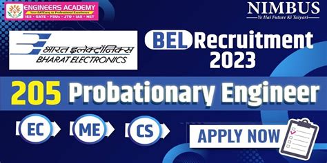 BEL Probationary Engineers 2023 Recruitment Apply Now Exam Pattern