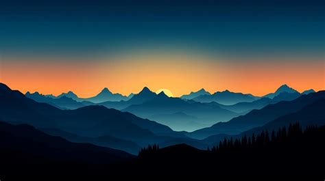 Premium Photo | Mountain Range Silhouette Background