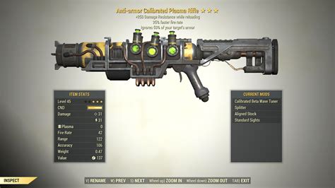 3 Anti Armor Plasma Rifle 25 Faster Fire Rate 250 Dr Fallout 76