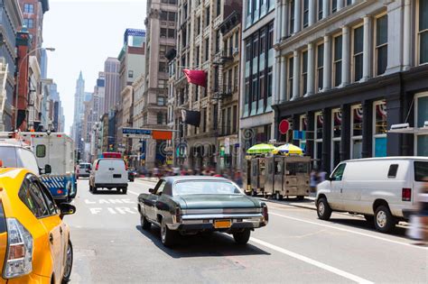 Soho Street Traffic In Manhattan New York City Us Stock Photo Image