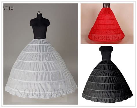 White Hoop Wedding Ball Gown Crinoline Bridal Petticoat Black