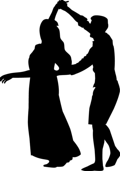 Silhouette roamntic couple dance on the white background 43531470 ...