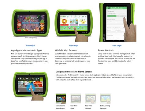 The Leapfrog Epic Android Based Kids Tablet Safe Educational And Fun