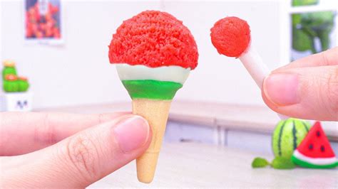 🍉 Coolest Miniature Watermelon Ice Cream Recipe 🍓🍉 Fresh Tiny Fruit Cake And Dessert For