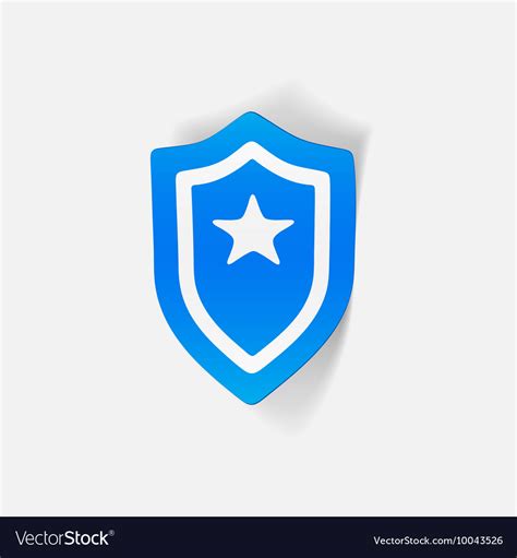 Realistic design element police badge Royalty Free Vector