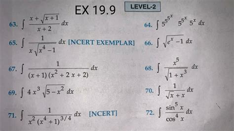 Rd Sharma Ex Q To Q Solutions Of Chapter Indefinite