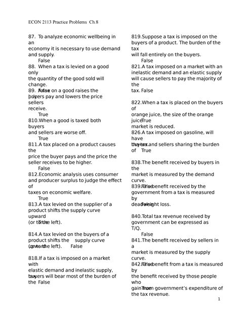 ECON Practice Problems ECON 2113 Practice Problems Ch To Analyze