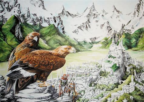 There Thorondor Espied Them And He Sent Two Of His Eagles To Their Aid