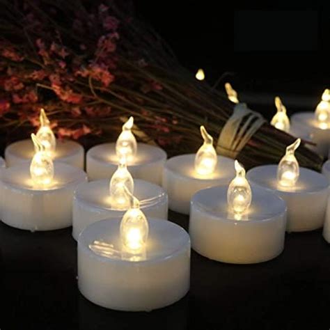 LED Tea Lights Candles 50 Pack Flameless Candle Lights Battery