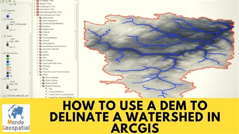 How To Use A Dem To Delineate A Watershed Basin In Arcgis Youtube