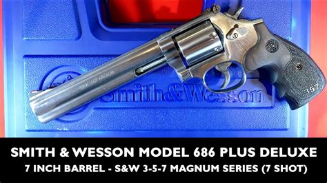 Smith Wesson Model 686 Plus Deluxe 7 Inch Barrel Unboxing Review S W