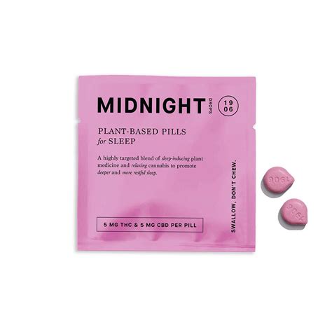 Midnight Drops 2pk Pouch 10mg THC 10mg CBD 1906 Swallowable