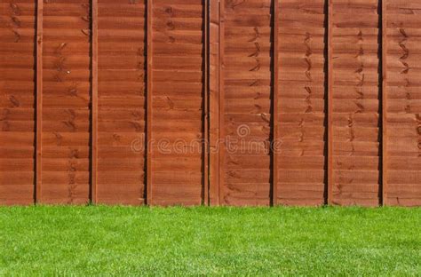 Backyard Fence Stock Image Image Of Sunny Grass Wood 18657221