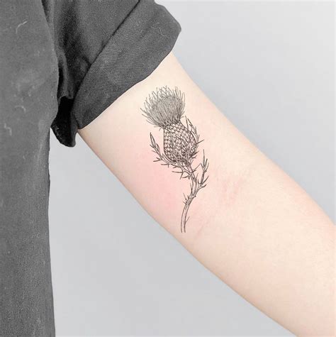 Thistle Temporary Tattoo, Fake Tattoo, Tattoo Artist Gifts, Festival Tattoo, Waterproof Tattoo ...