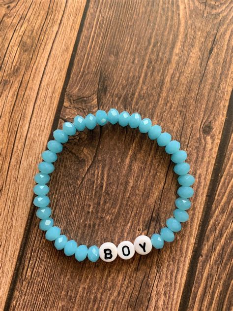 Pieces Gender Reveal Bracelets Jewerly Pink Blue Etsy