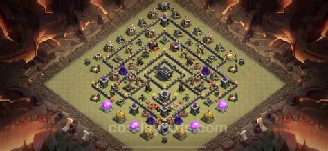 Best Anti 2 Stars War Base Th9 With Link Anti Everything 2023 Town